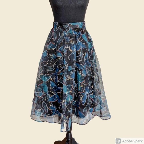 Moulinette Soeurs Anthropologie Butterfly Skirt Size O - Picture 4 of 7